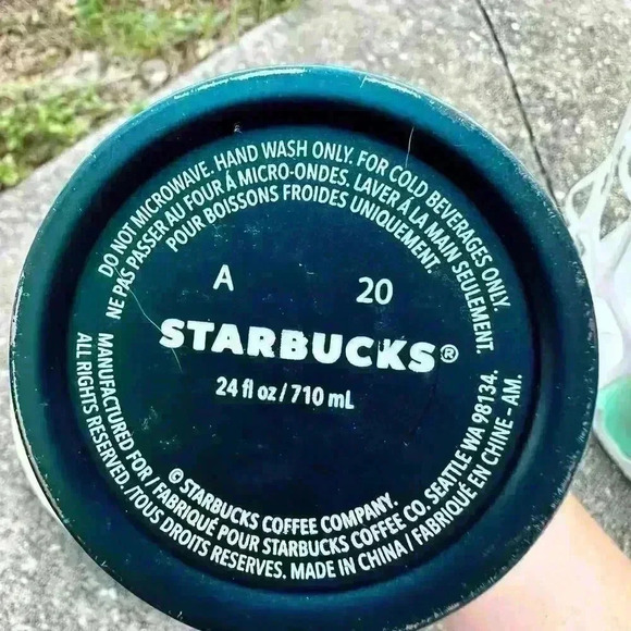 Starbucks HAWAII COLLECTION Palm Leaf Tropical Fruit Stainless 24oz Tumbler - Picture 2 of 5